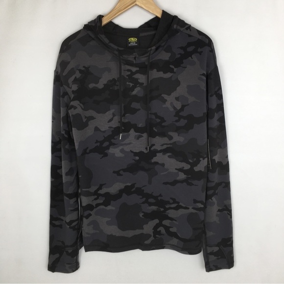 Athletic Works Women’s Soft Hoodie Top Bundle of 2 Black Gray Camo NEW Sz Medium - Picture 6 of 16
